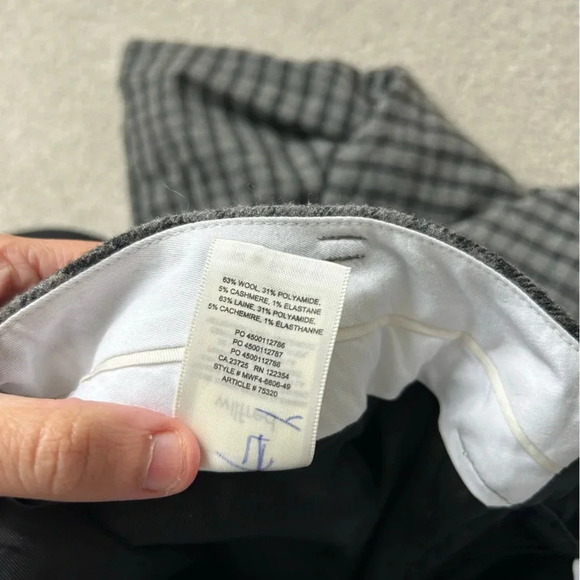 Aritzia Wilfred Tie-Front Wool Pant Check Plaid - Picture 12 of 13